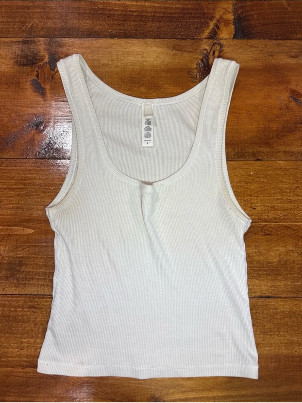 Skims Classic Cream Ribbed Tank Top - Women